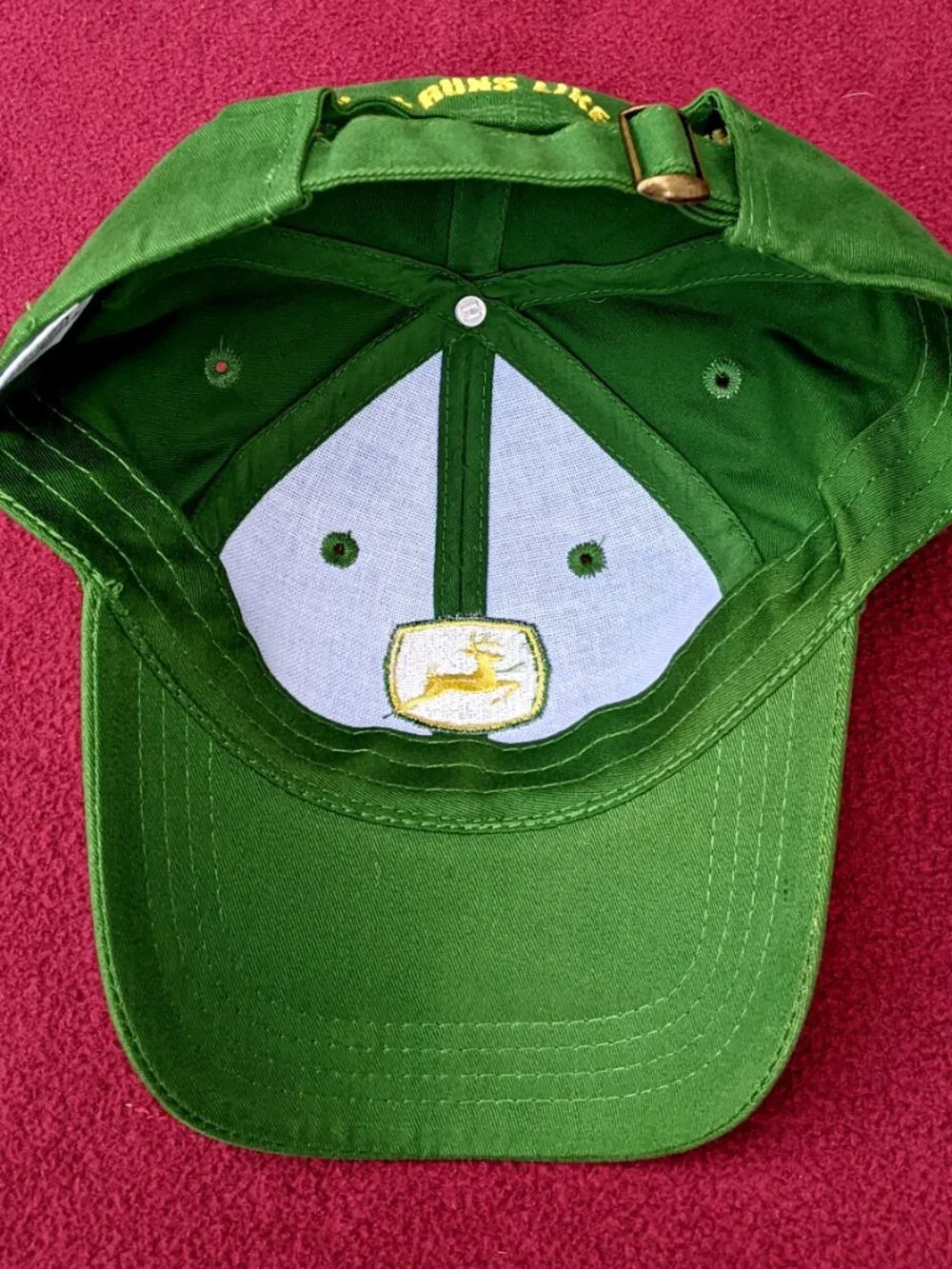 very nice new Cary Francis group John Deere Strap back baseball cap